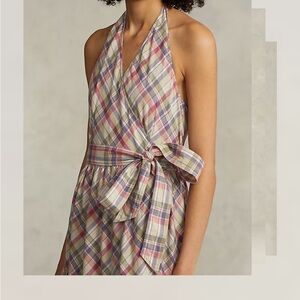 Madras Plaid Halter Maxi Dress - Multicolor - Polo Ralph Lauren